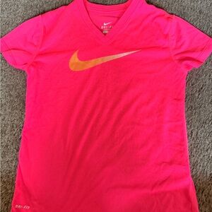 Nike Kids Bright Pink Dri-FIT Tee